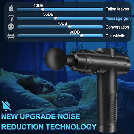 Massage Gun, Muscle Percussion Massager with 30 Speeds, Quiet Handheld Massage Device with LCD Touchscreen and 10 Heads for Shoulder, Body, and Back Relaxation