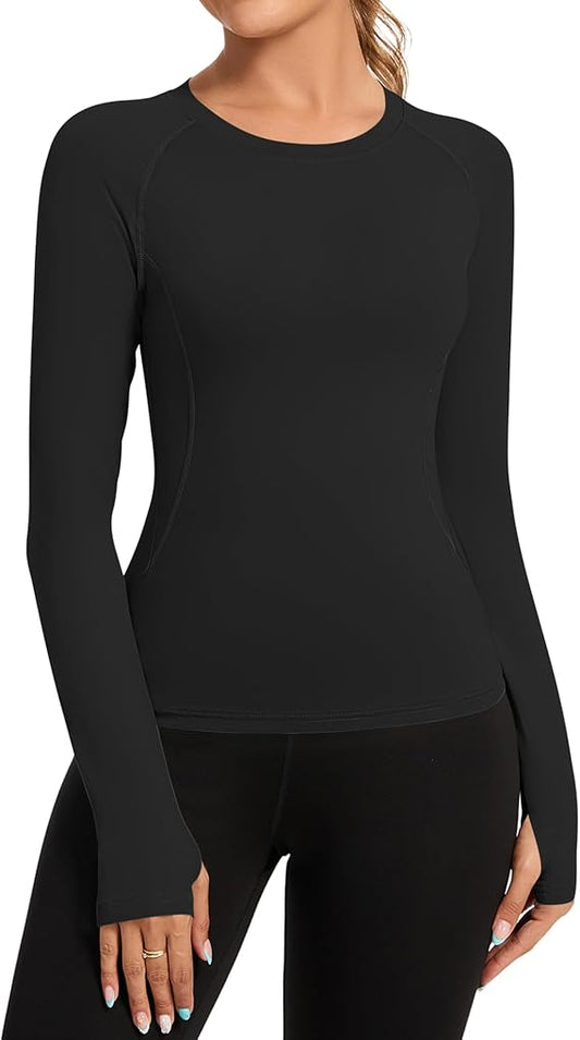 Rapbin Women’s Sports T-Shirt – Gym Top, Yoga Round-Neck Lightweight Breathable Workout Shirt for Running, Fitness, and Summer Training
